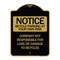Signmission Bicycle Parking at Your Own Risk Company Not Responsible for Loss or Damage to Bicycle, BG-1824 A-DES-BG-1824-24323 - alternate 1